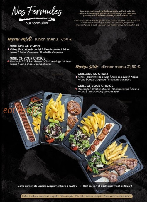 Elysee Taksim Steakhouse — carte page 9