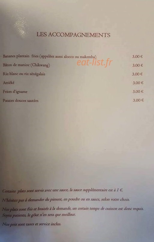 L'Afrodisiac — carte page 3