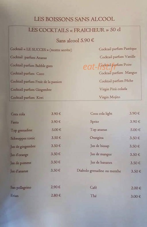 L'Afrodisiac — carte page 5