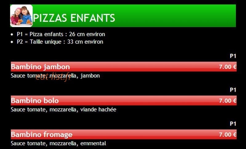 Pizza t'fan — carte page 3