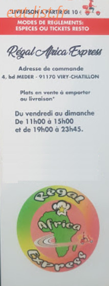 Régal Africa Express — carte page 1