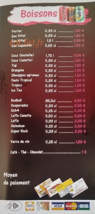 Snack friterie — carte page 6