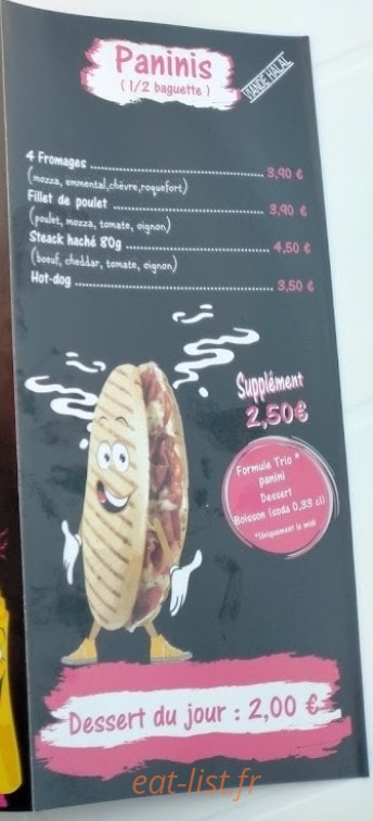 Snack friterie — carte page 4