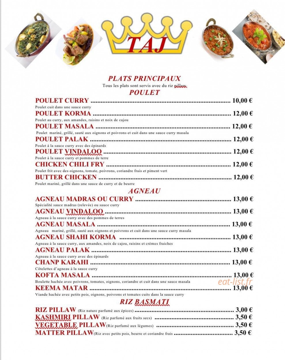 TAJ — carte page 2