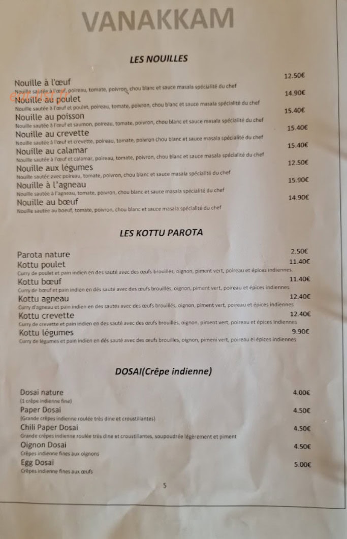 Vanakkam — carte page 4