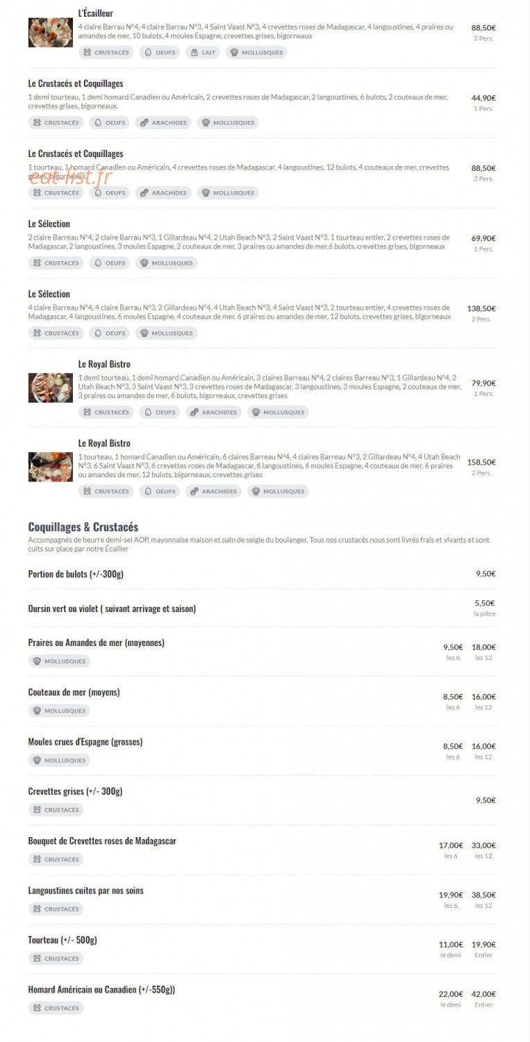 Bistro de Gif — carte page 2