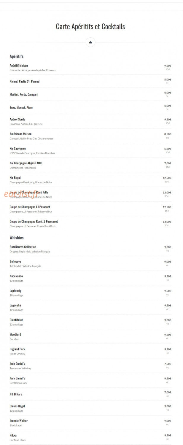 Bistro de Gif — carte page 3