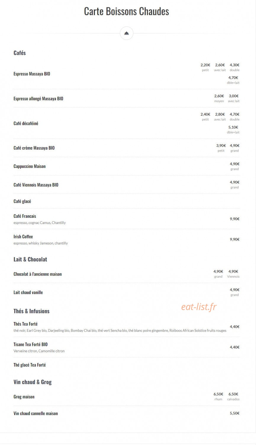 Bistro de Gif — carte page 15