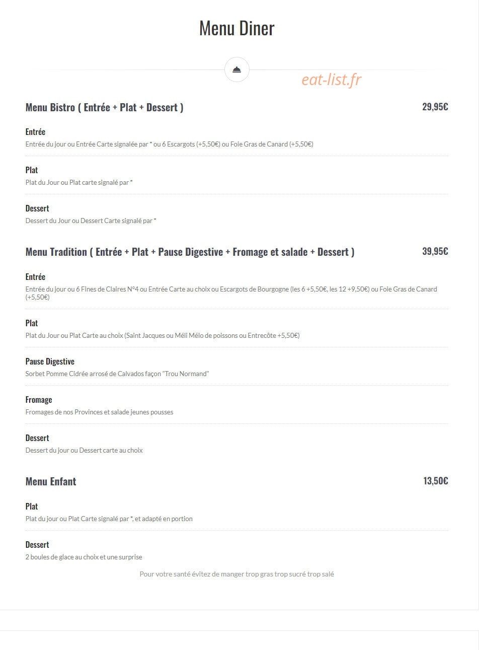 Bistro de Gif — carte page 10