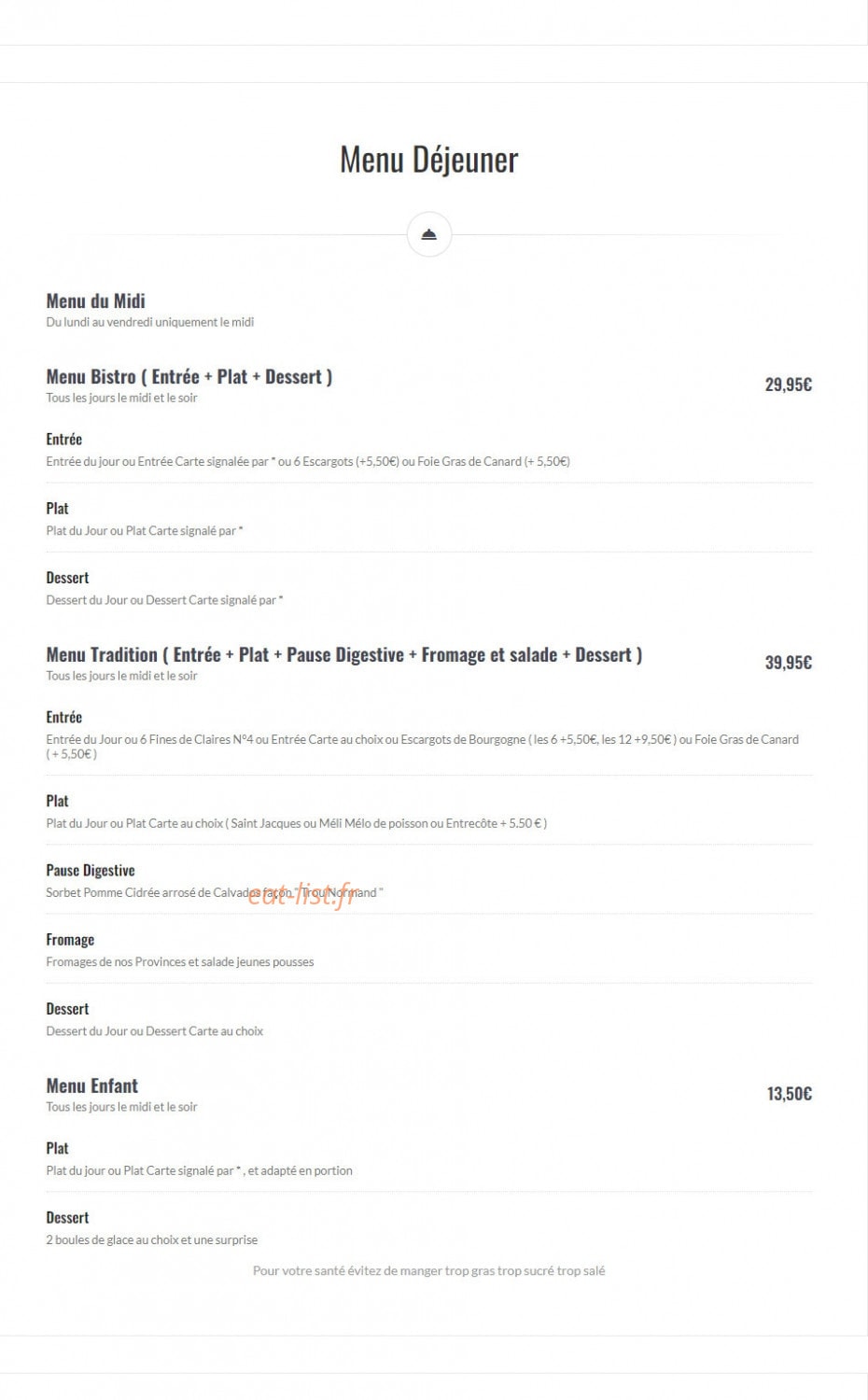 Bistro de Gif — carte page 9