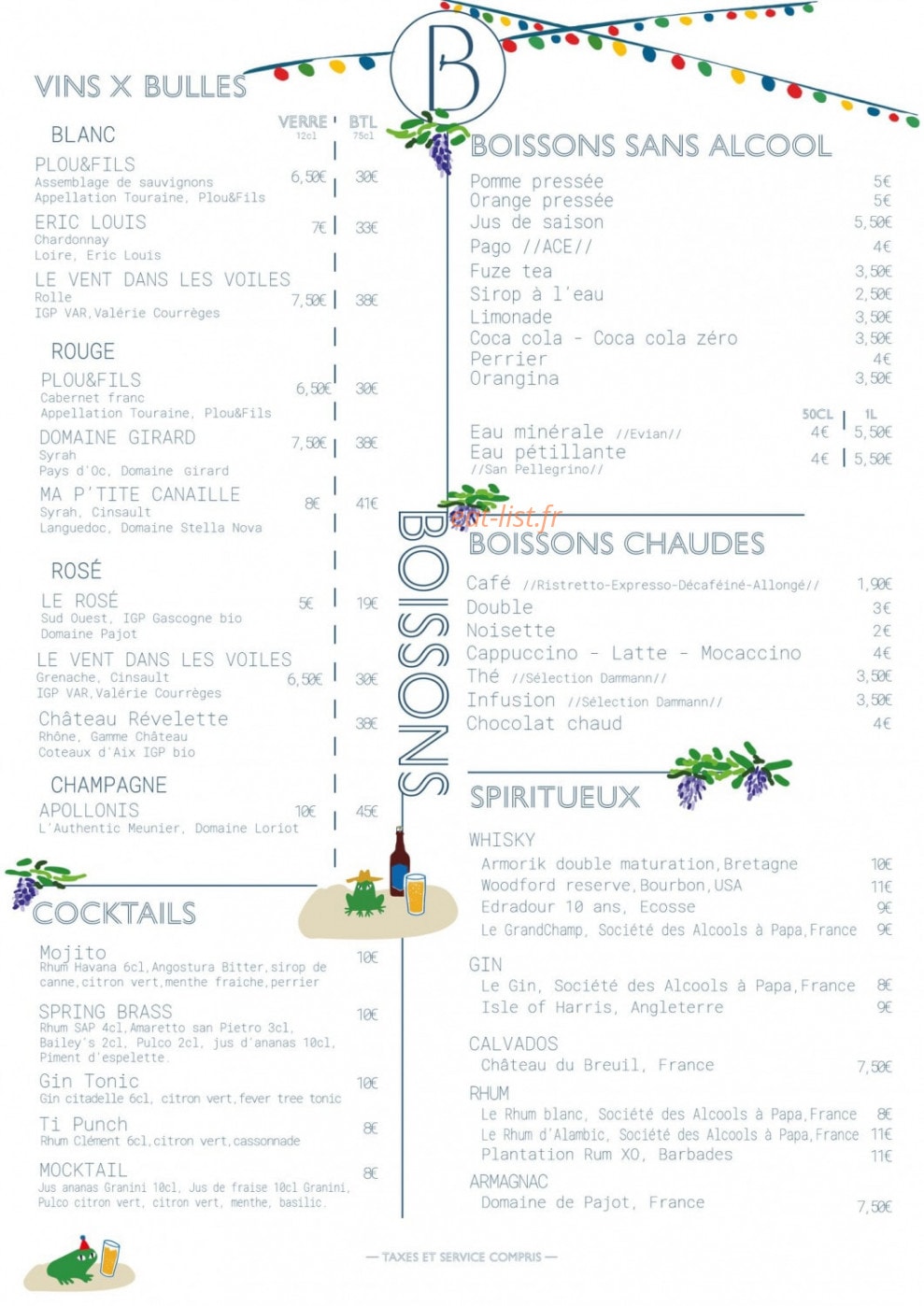 Brass & Co — carte page 3