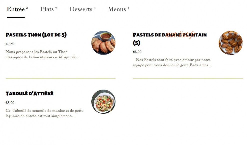 Exotik At Home — carte page 1