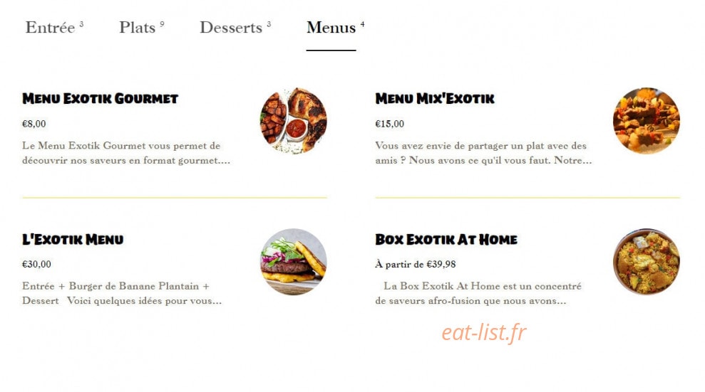Exotik At Home — carte page 4