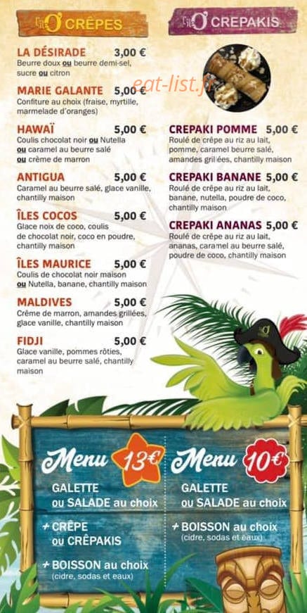 L'Île O'Crêpes — carte page 2