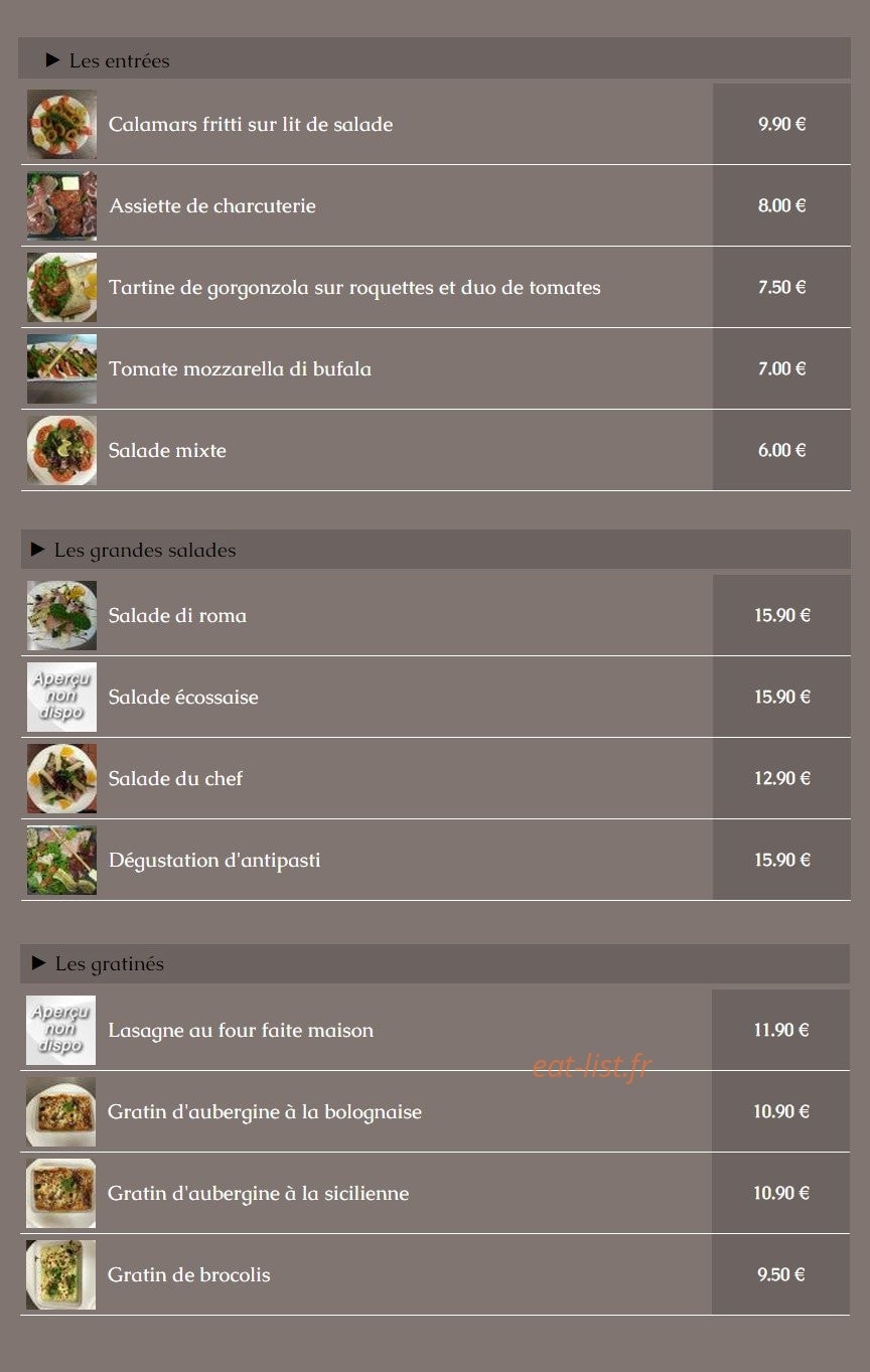 La Casa Bella à Gif Sur Yvette - menu et photos