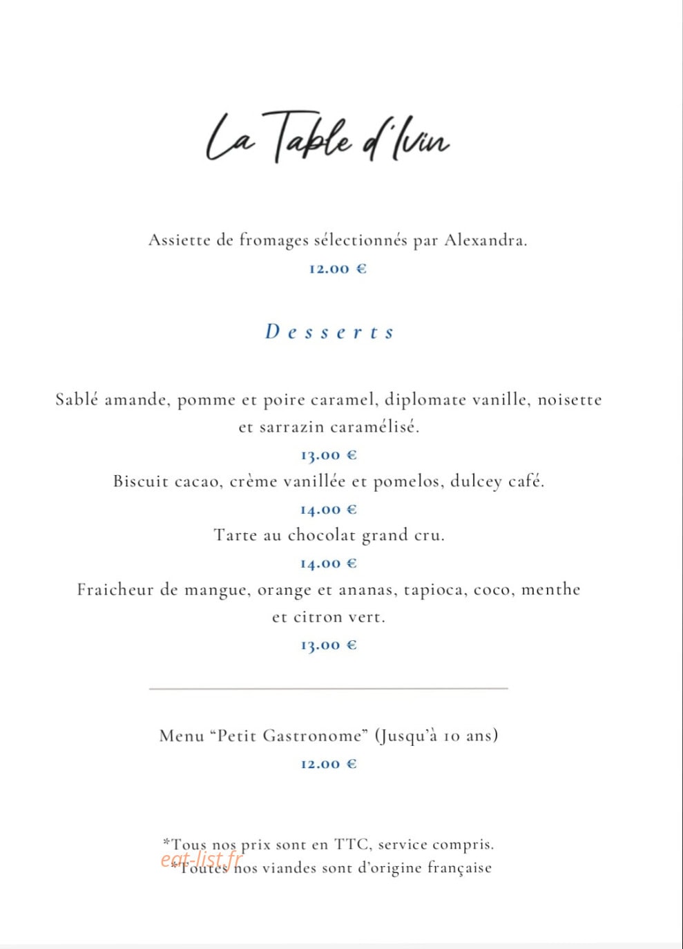 La table d'Ivin — carte page 2