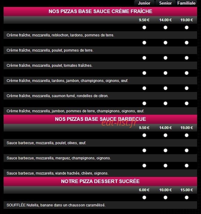 Pizza Pronto — carte page 4