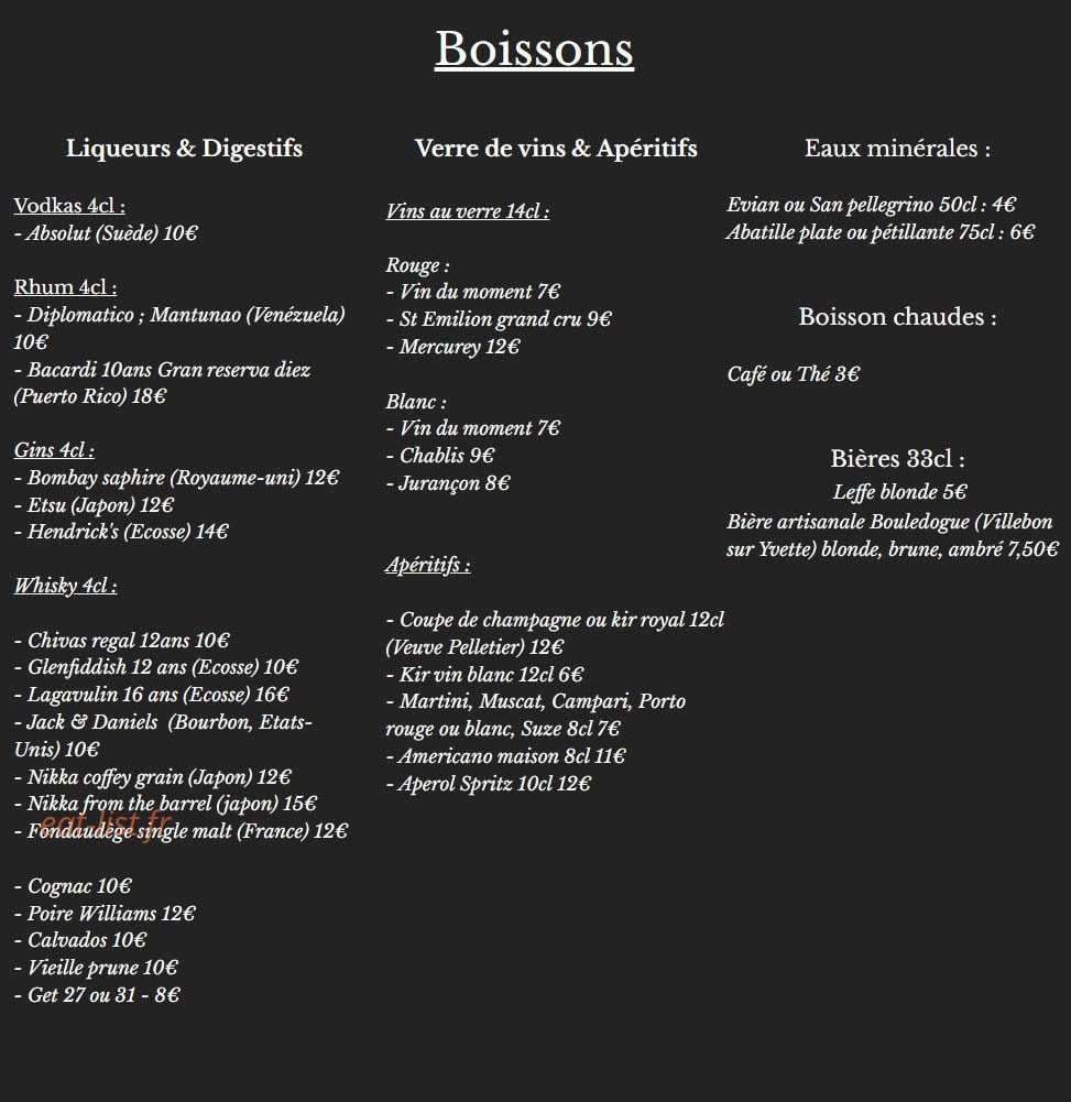 La Petite Forge — carte page 5