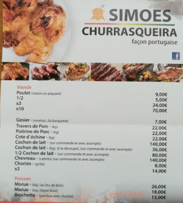 Churrasqueira Simoes — carte page 2