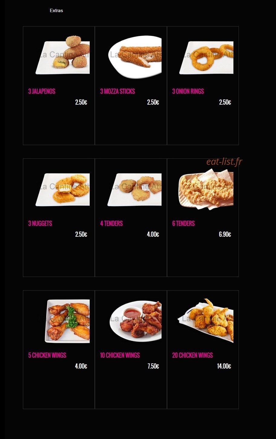 La Cantine — carte page 9