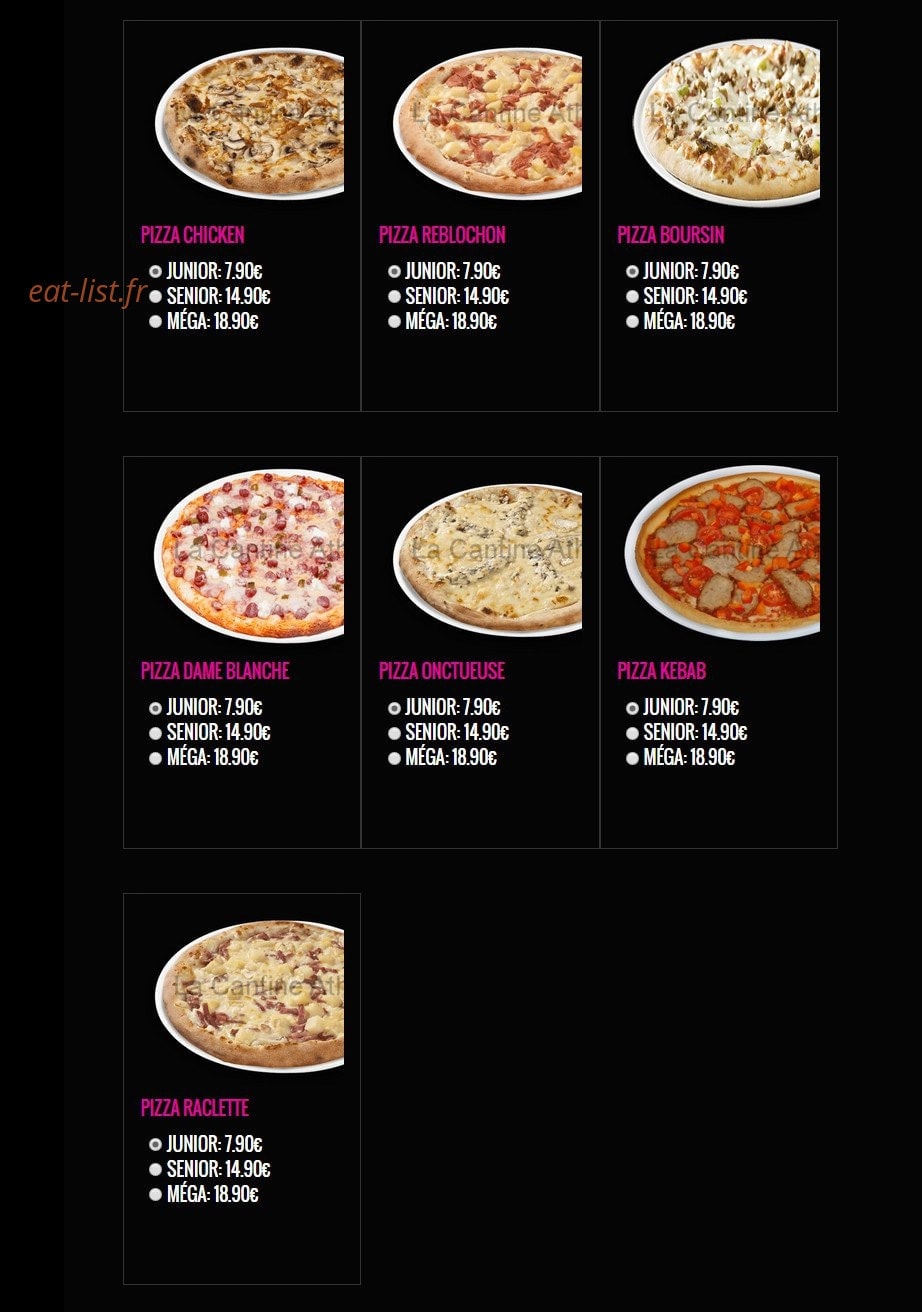 La Cantine — carte page 8