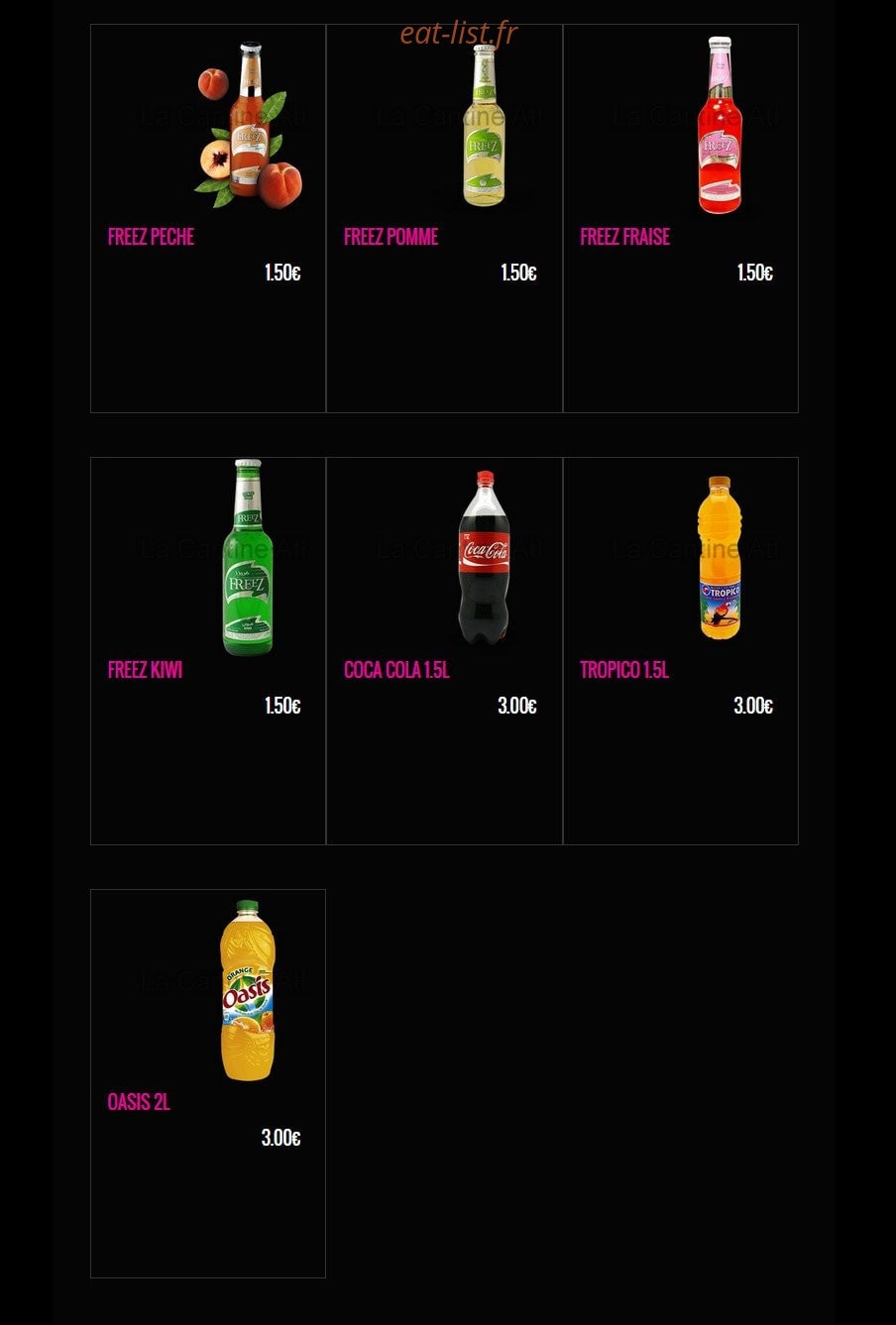 La Cantine — carte page 13