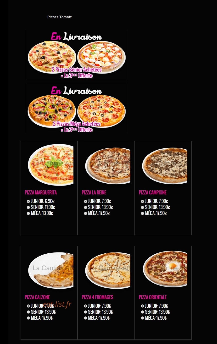 La Cantine — carte page 5