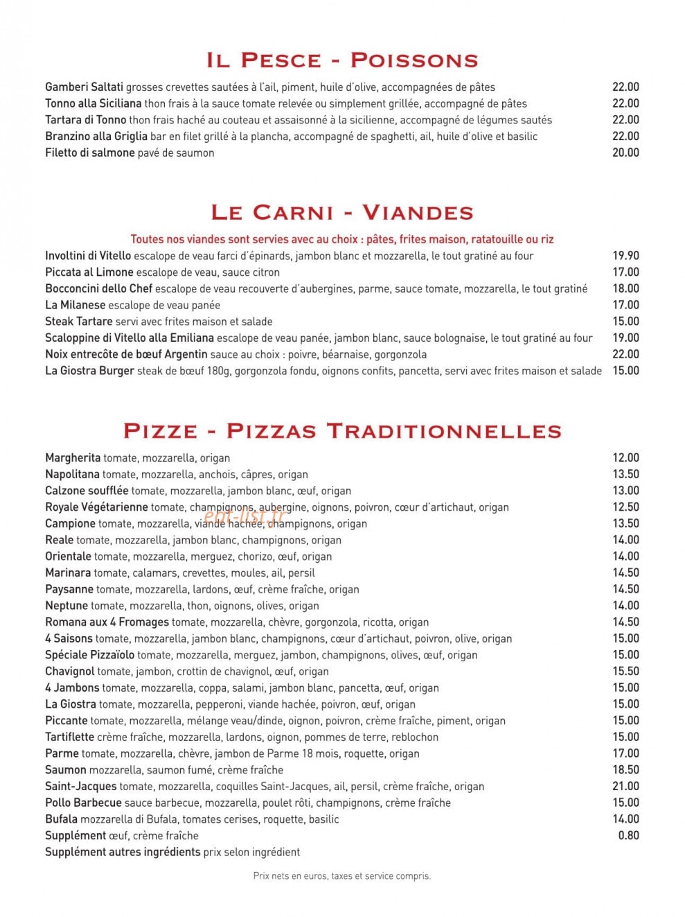 La Giostra — carte page 3