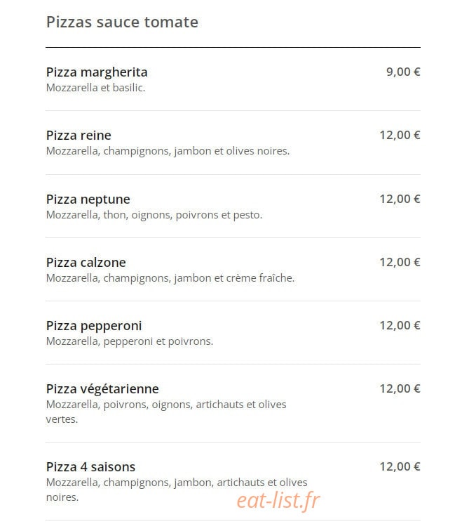 MaPizza — carte page 2