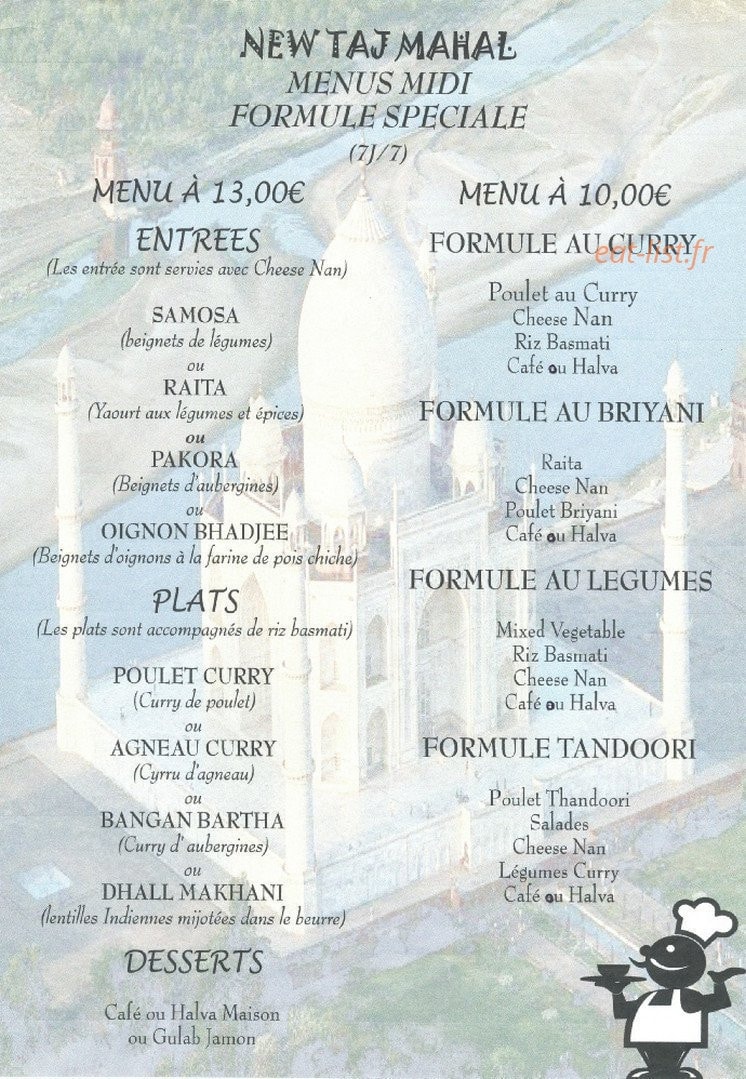 New Taj Mahal — carte page 5