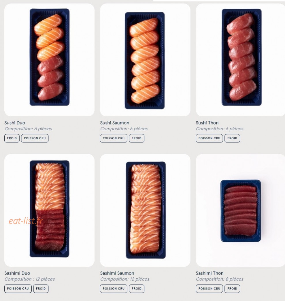 Sushi Daily — carte page 1