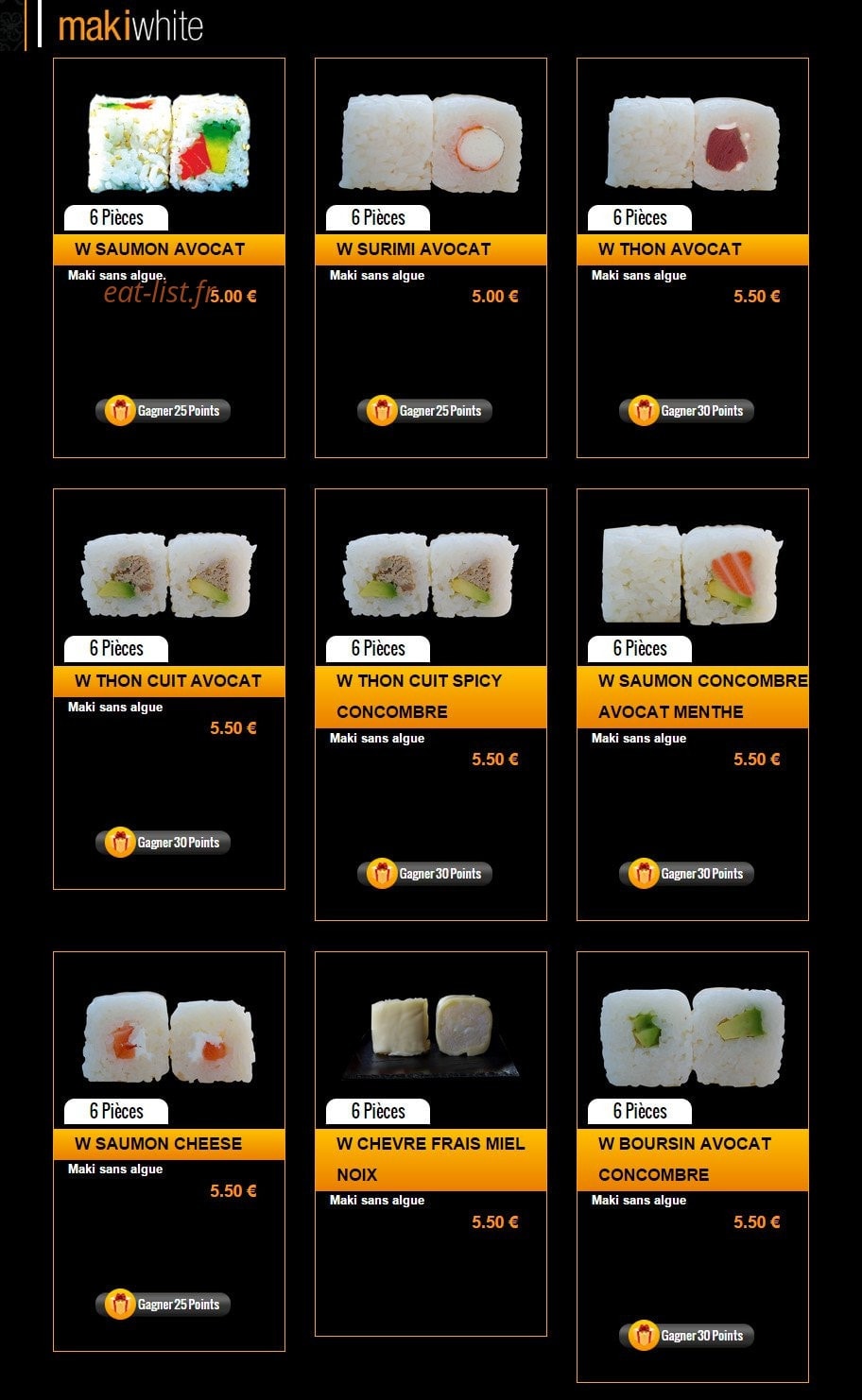 Sushi Story — carte page 9