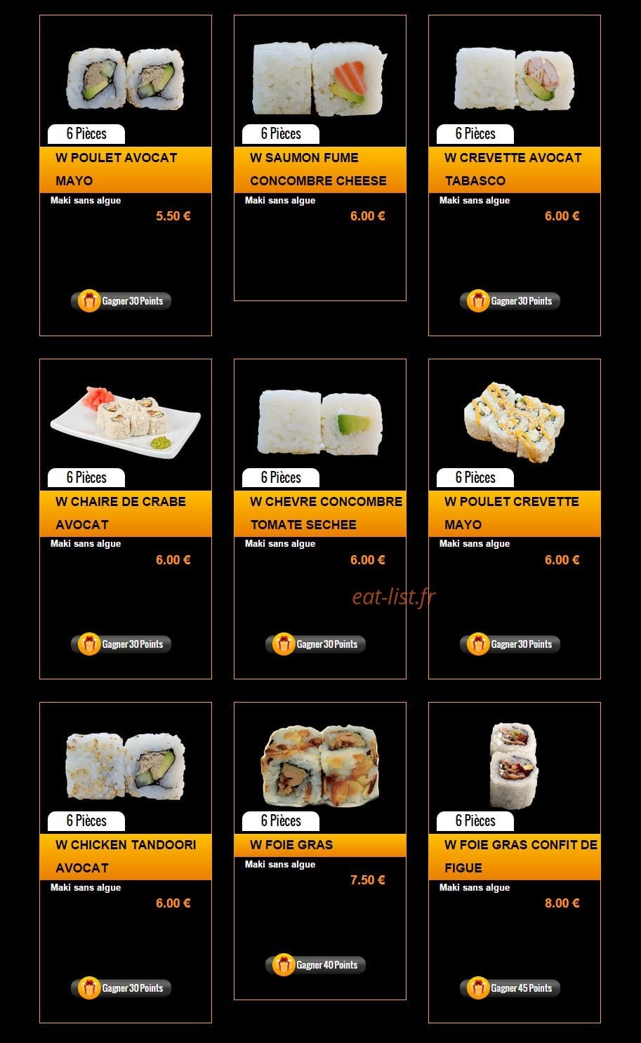 Sushi Story — carte page 10