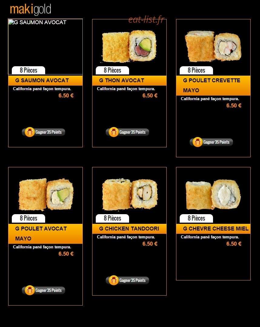 Sushi Story — carte page 13