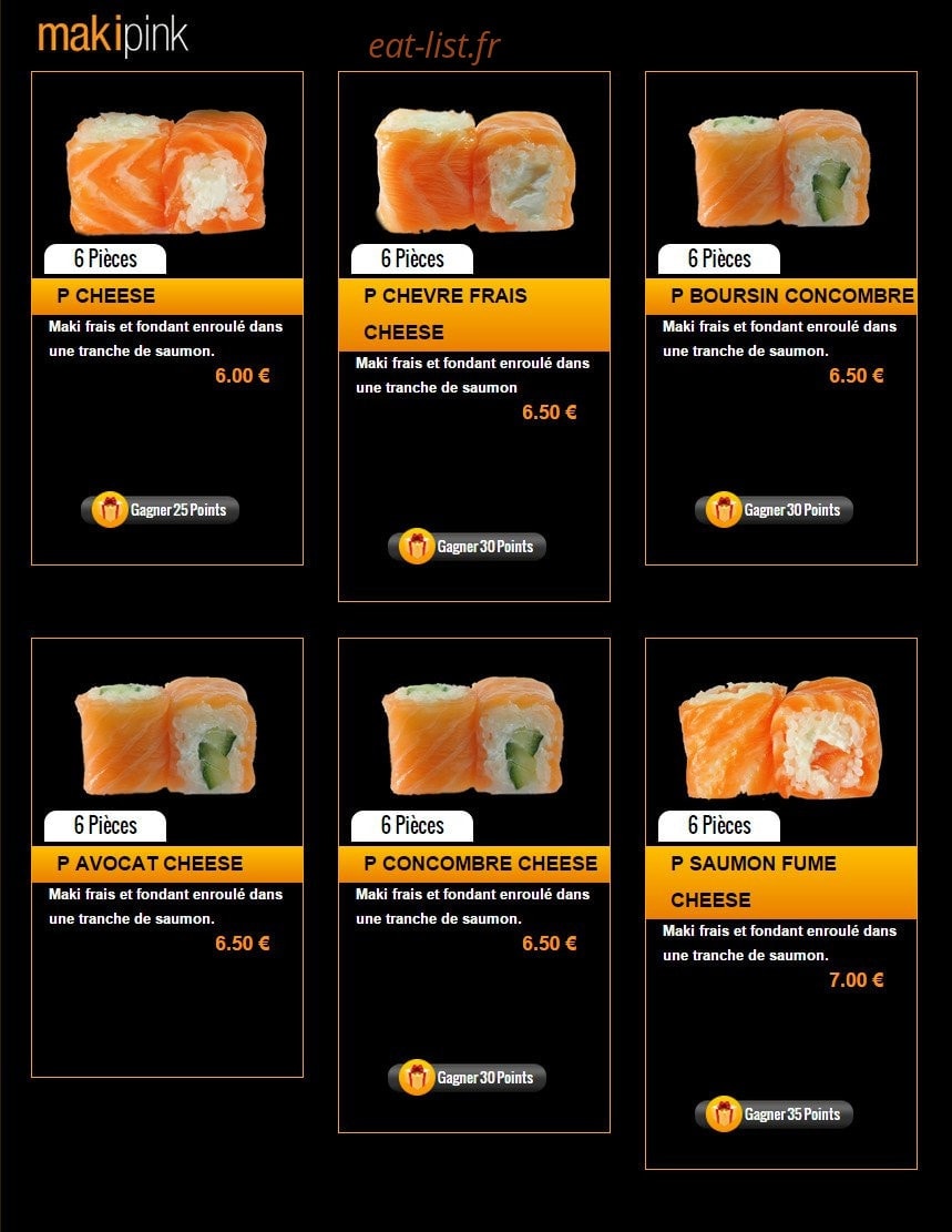 Sushi Story — carte page 15