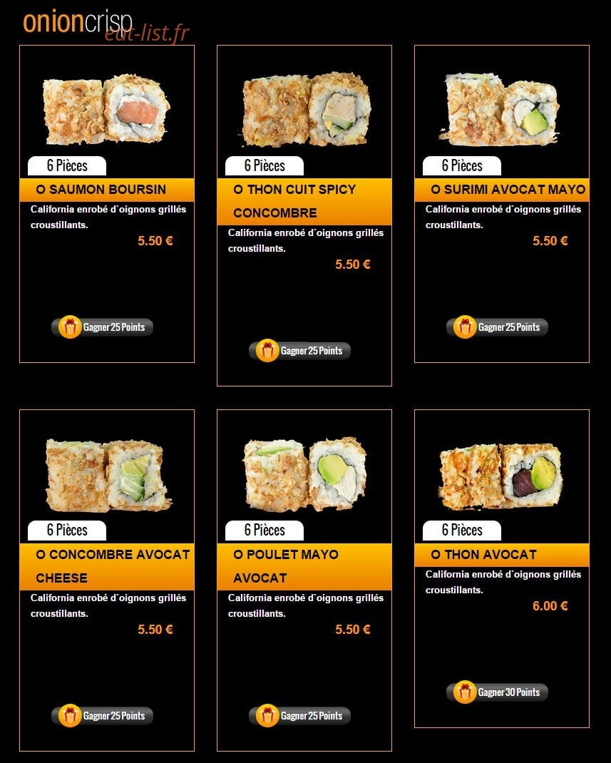 Sushi Story — carte page 16