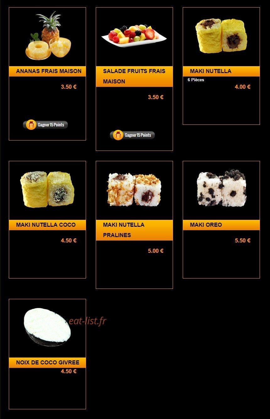 Sushi Story — carte page 29