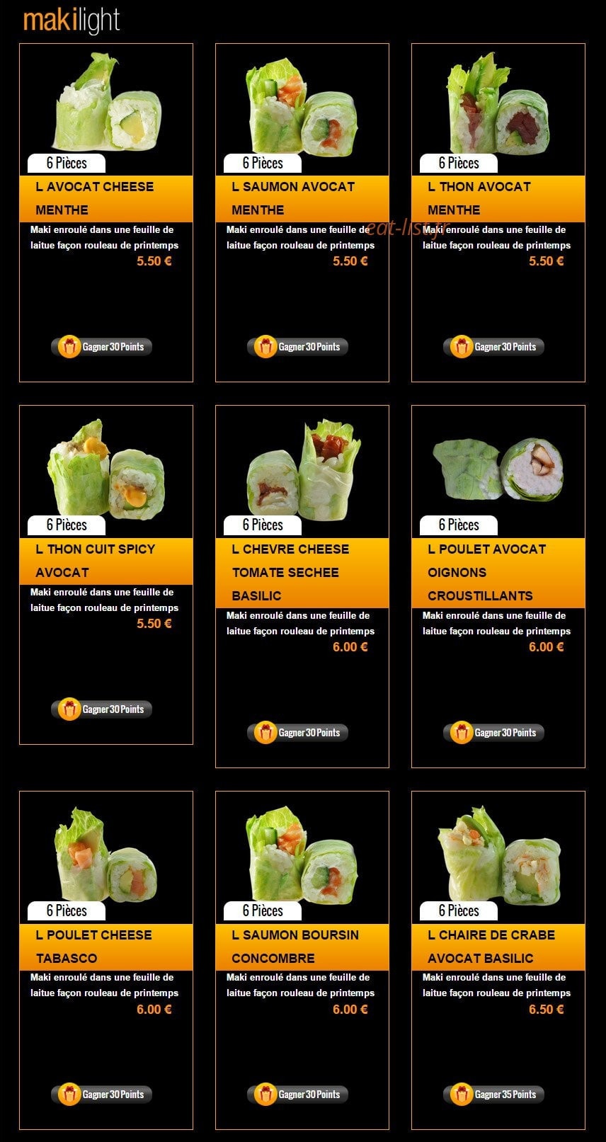 Sushi Story — carte page 11