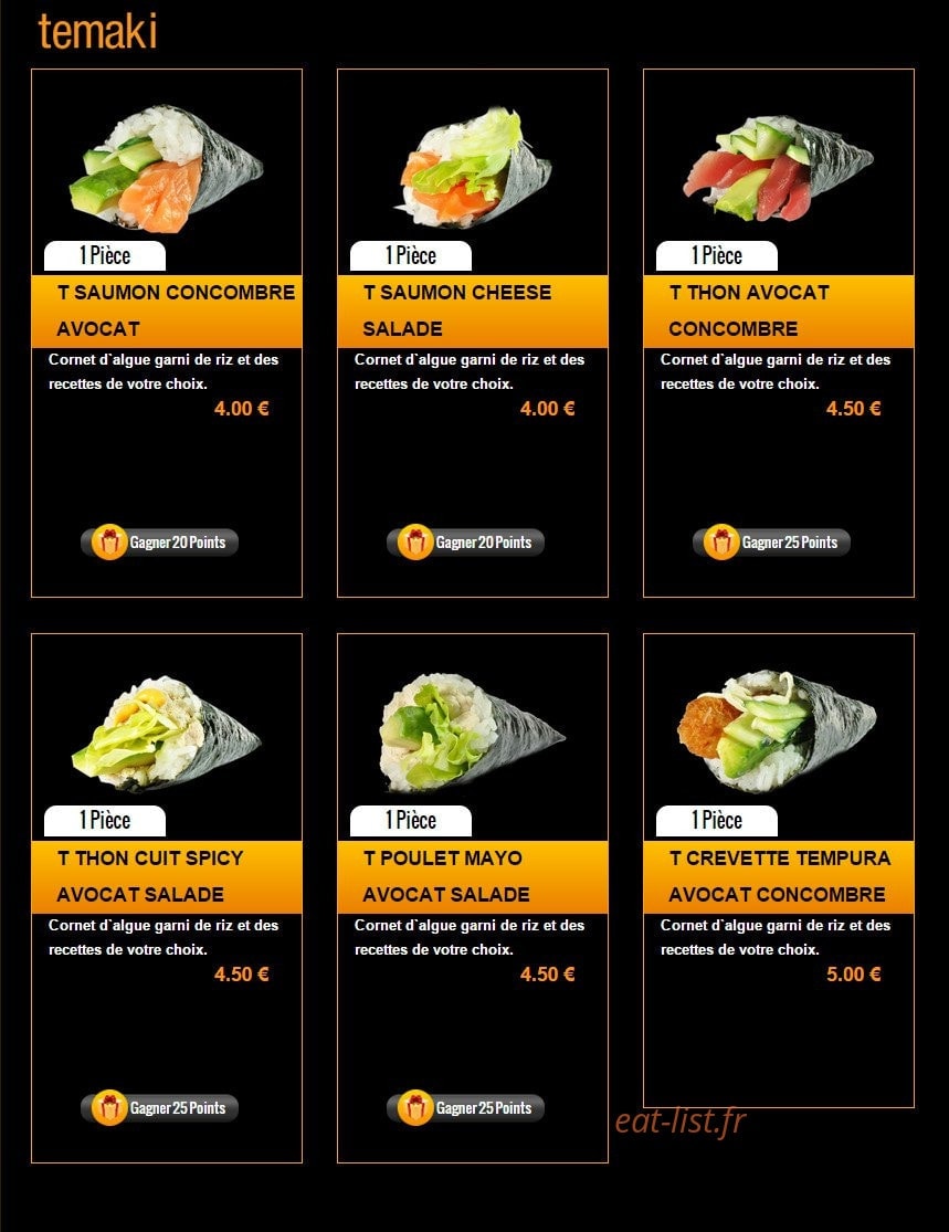 Sushi Story — carte page 14