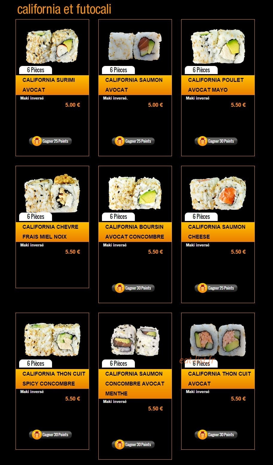 Sushi Story — carte page 6