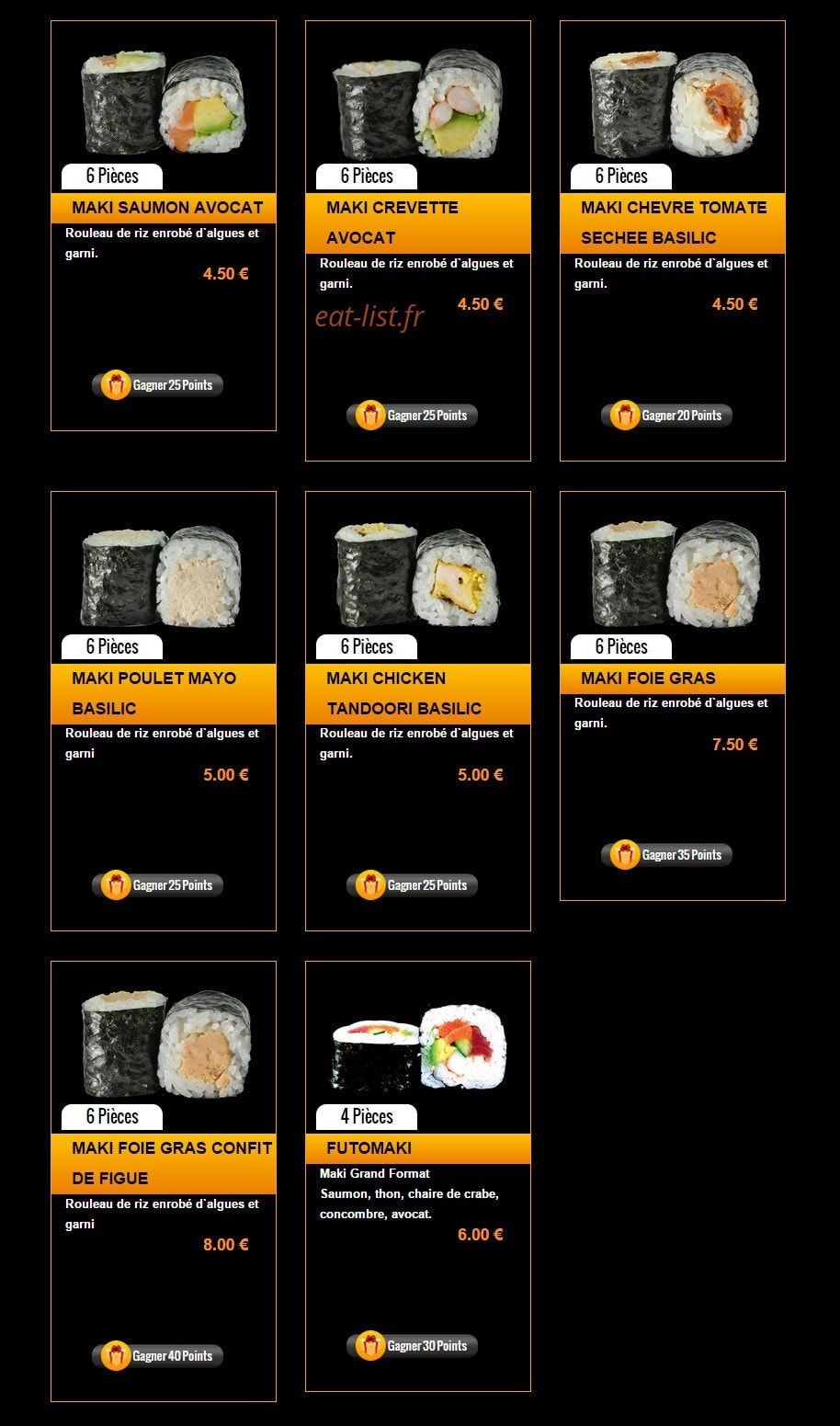 Sushi Story — carte page 5