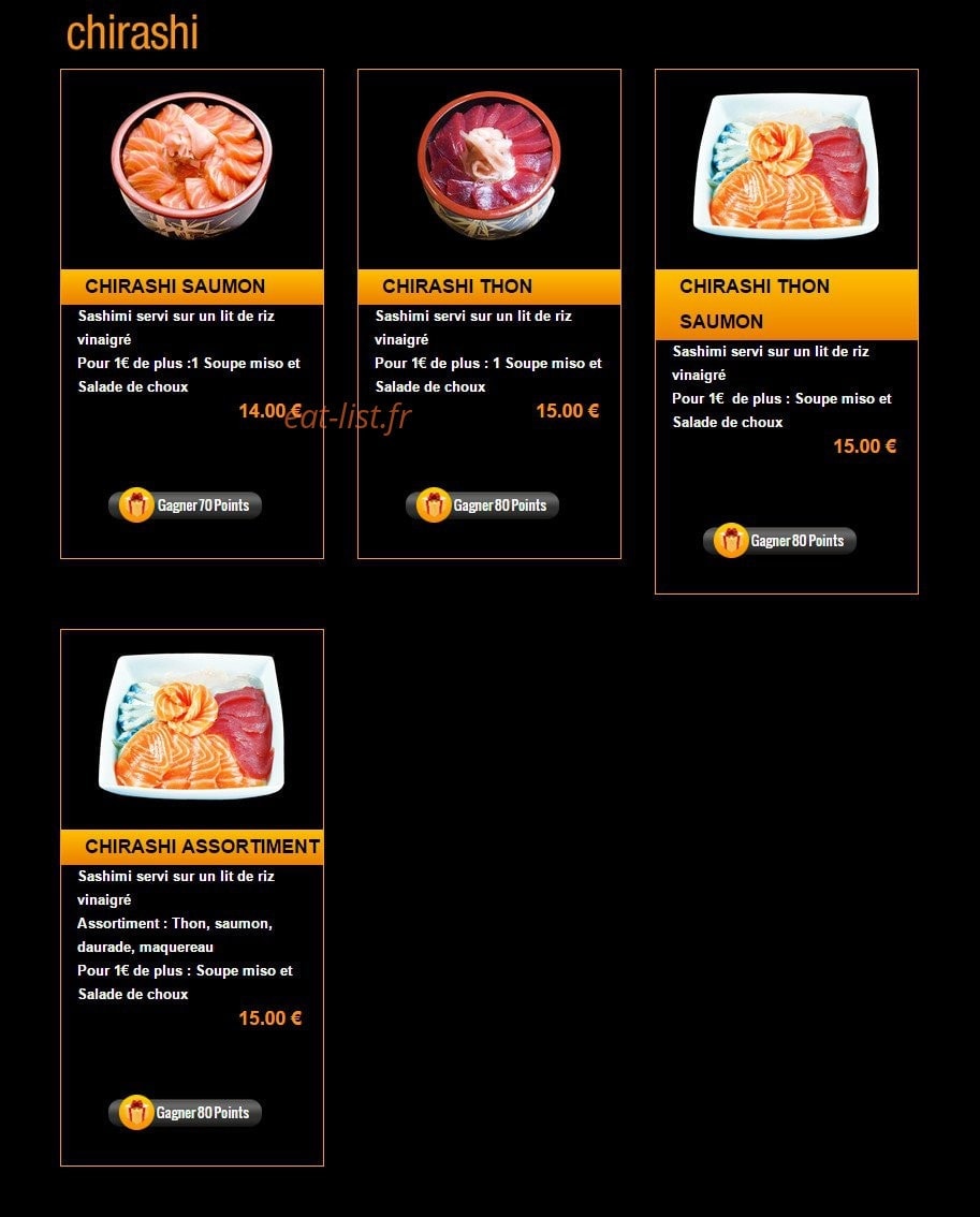 Sushi Story — carte page 2
