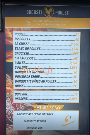 Crousti poulet chilly mazarin