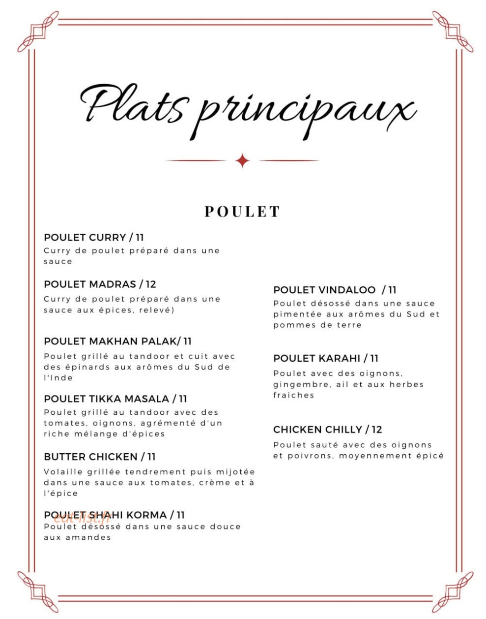 Gujarat Palace — carte page 3