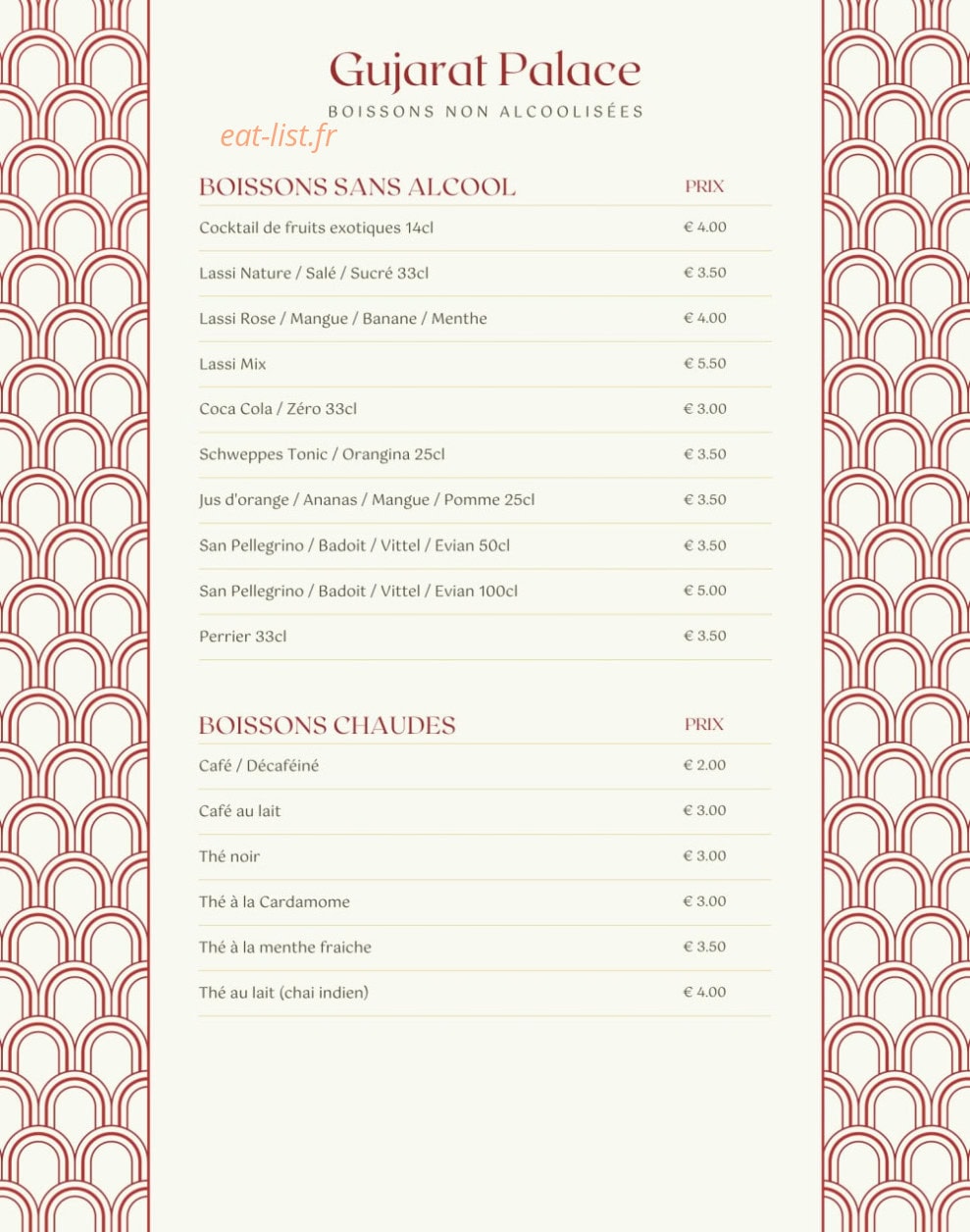 Gujarat Palace — carte page 9