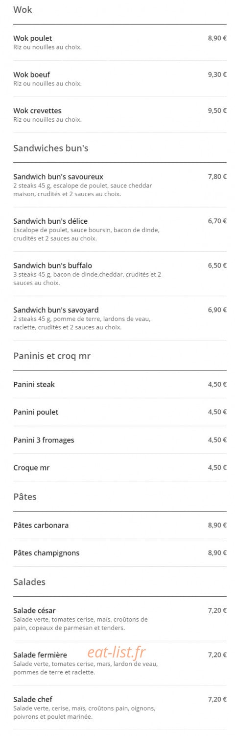 Kydam Burger — carte page 5