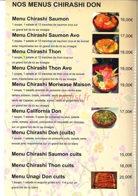 Le Fujiyama Ozawa — carte page 13