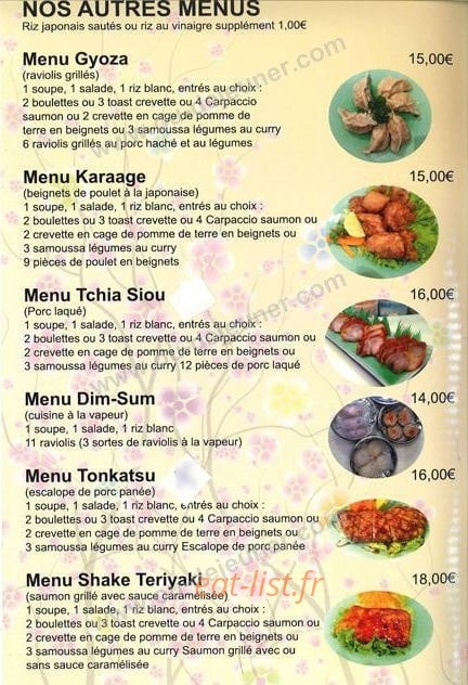 Le Fujiyama Ozawa — carte page 19