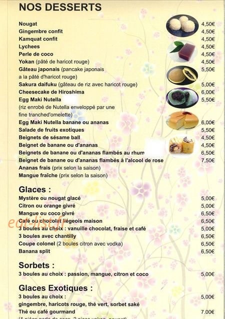 Le Fujiyama Ozawa — carte page 22