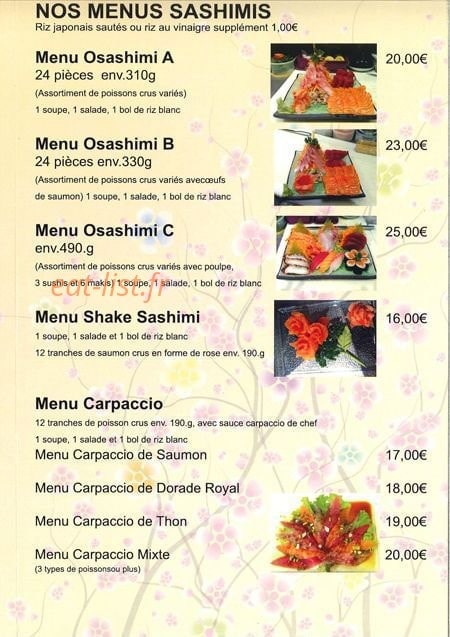 Le Fujiyama Ozawa — carte page 12